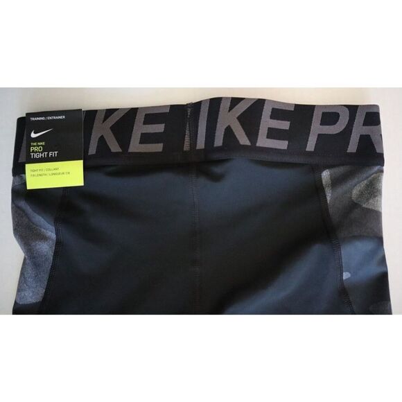 Nike Pro BV3098-010 Women's Sz Small Gray Camo Tight Fit 7/8 Training Leggings - Picture 5 of 9